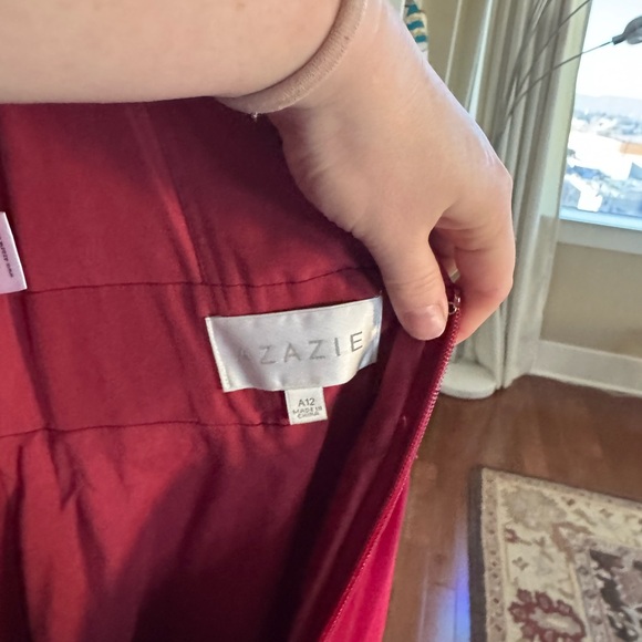 Azazie Rich Red Dress - Picture 4 of 4